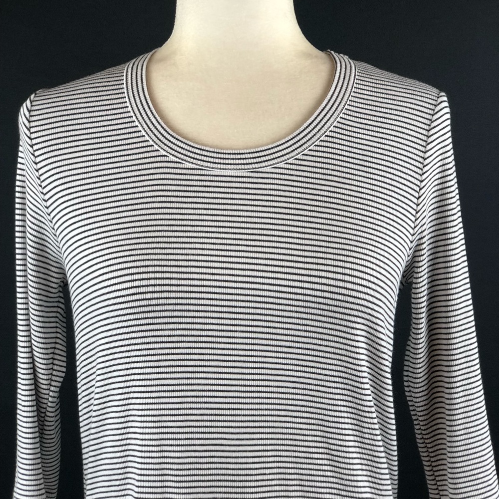 Renee C Striped Split Hem Top - image 2